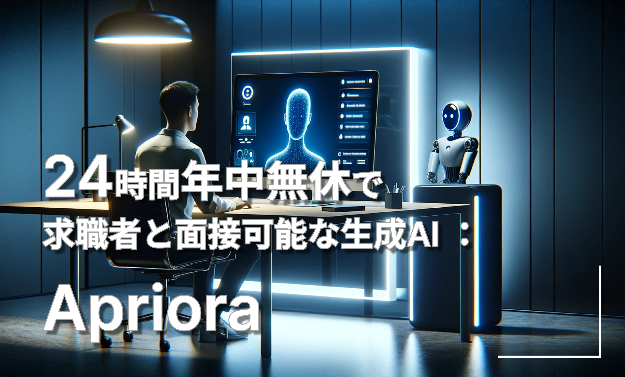 【採用面接× 生成AI】24 時間年中無休で求職者と面接可能な生成AI ：Apriora